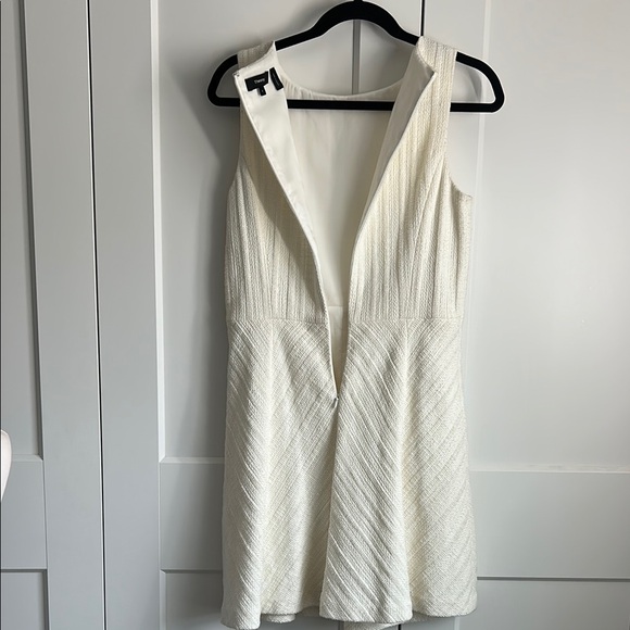 Theory Off White Cailen Tweed Classic Flare Dress | 8 - Picture 4 of 5